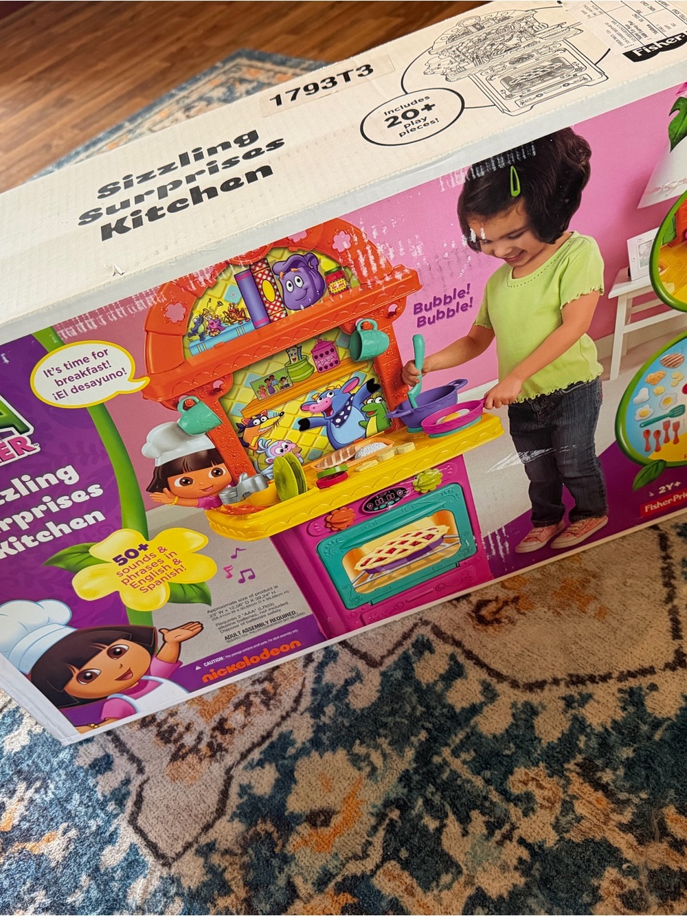 Nickelodeon Dora Sizzling Surprises Kitchen Playset - Pink Orange Yellow